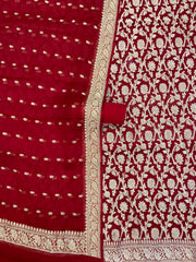 Khaddi Georgette Banarasi Dress material - The Handlooms