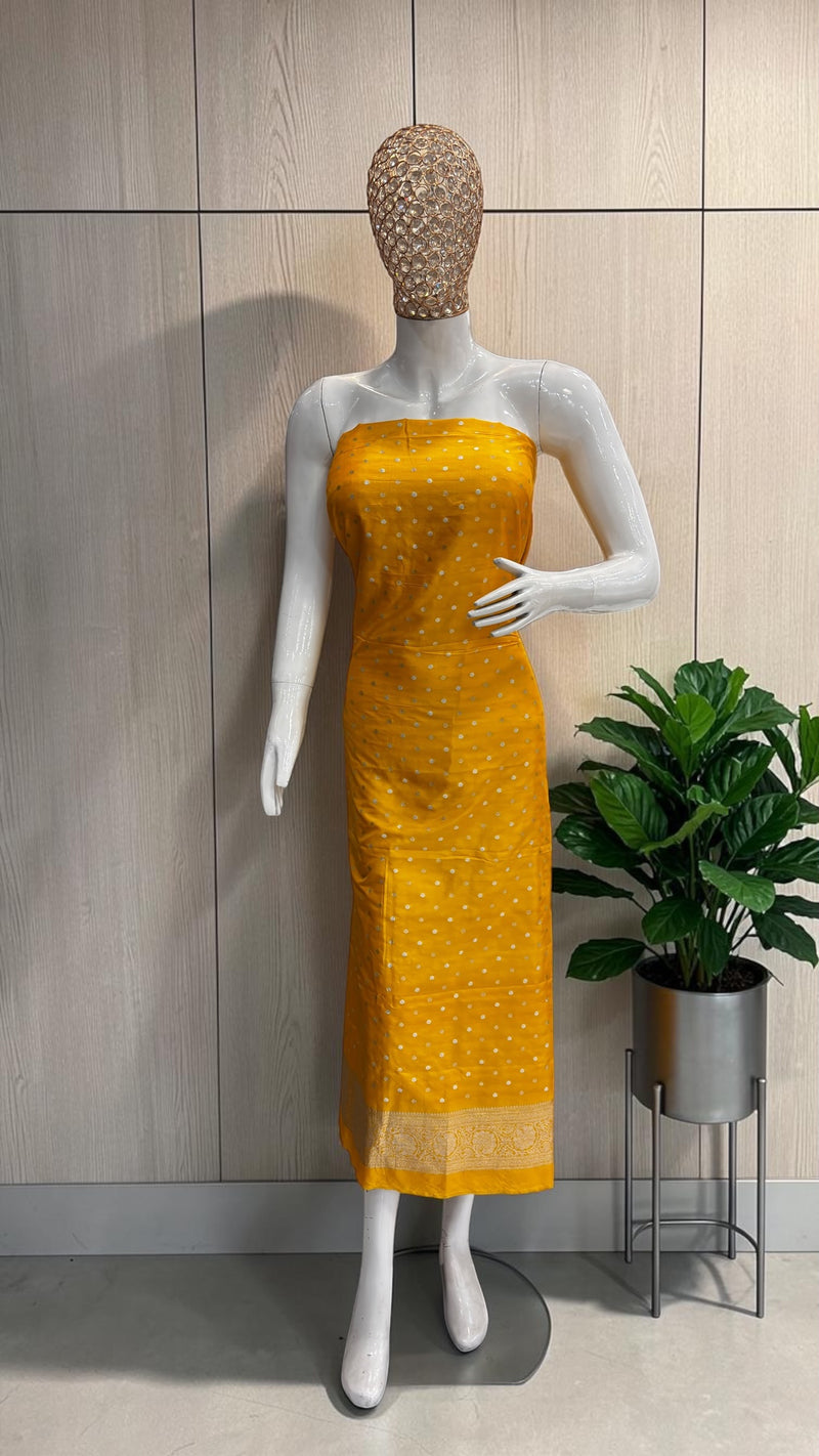 Pure Katan Silk Handlooms Banarasi Dress Material