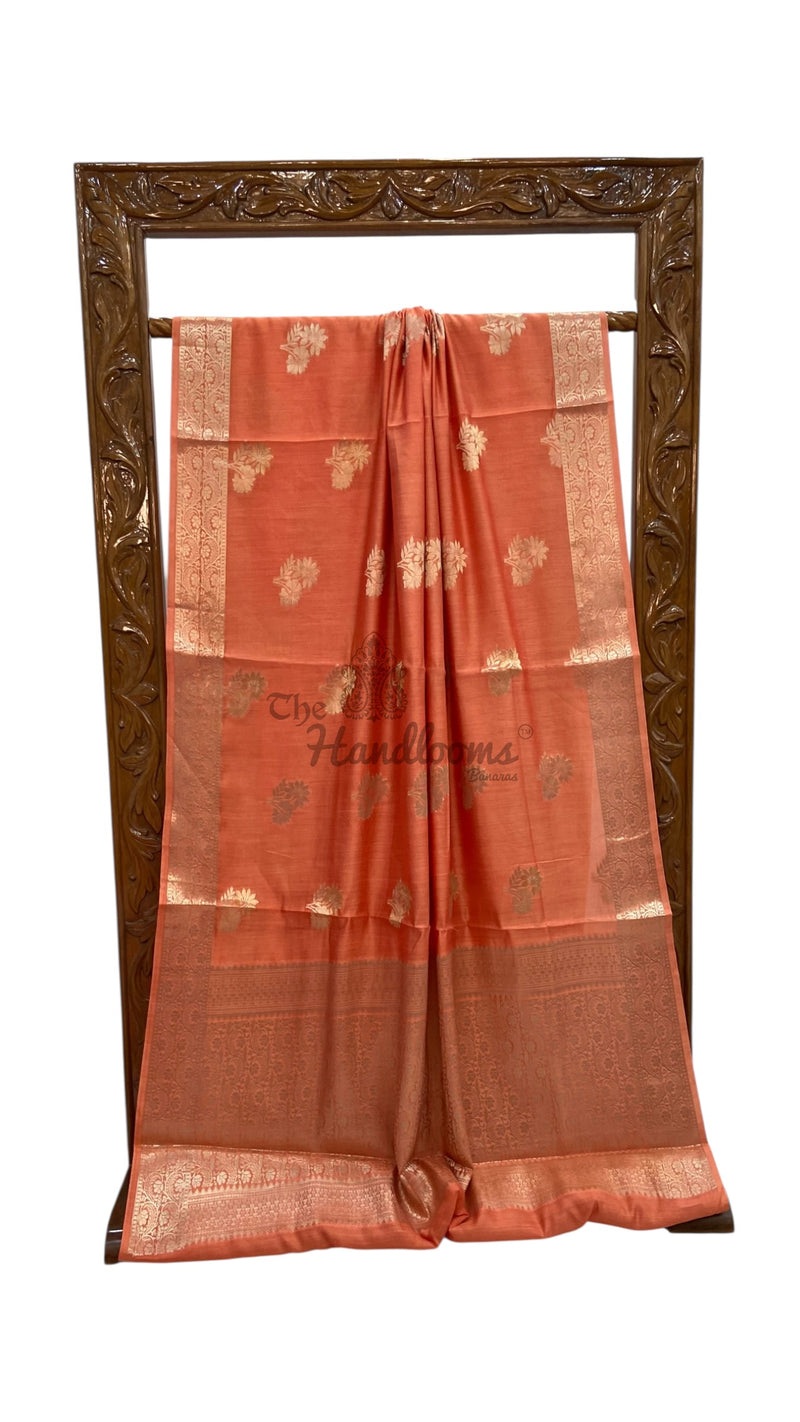 Pure Chiniya Silk Handloom Banarasi Saree - The Handlooms
