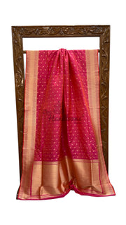 Pure Katan Silk Banarasi Handloom Saree - All Over Motifs - The Handlooms