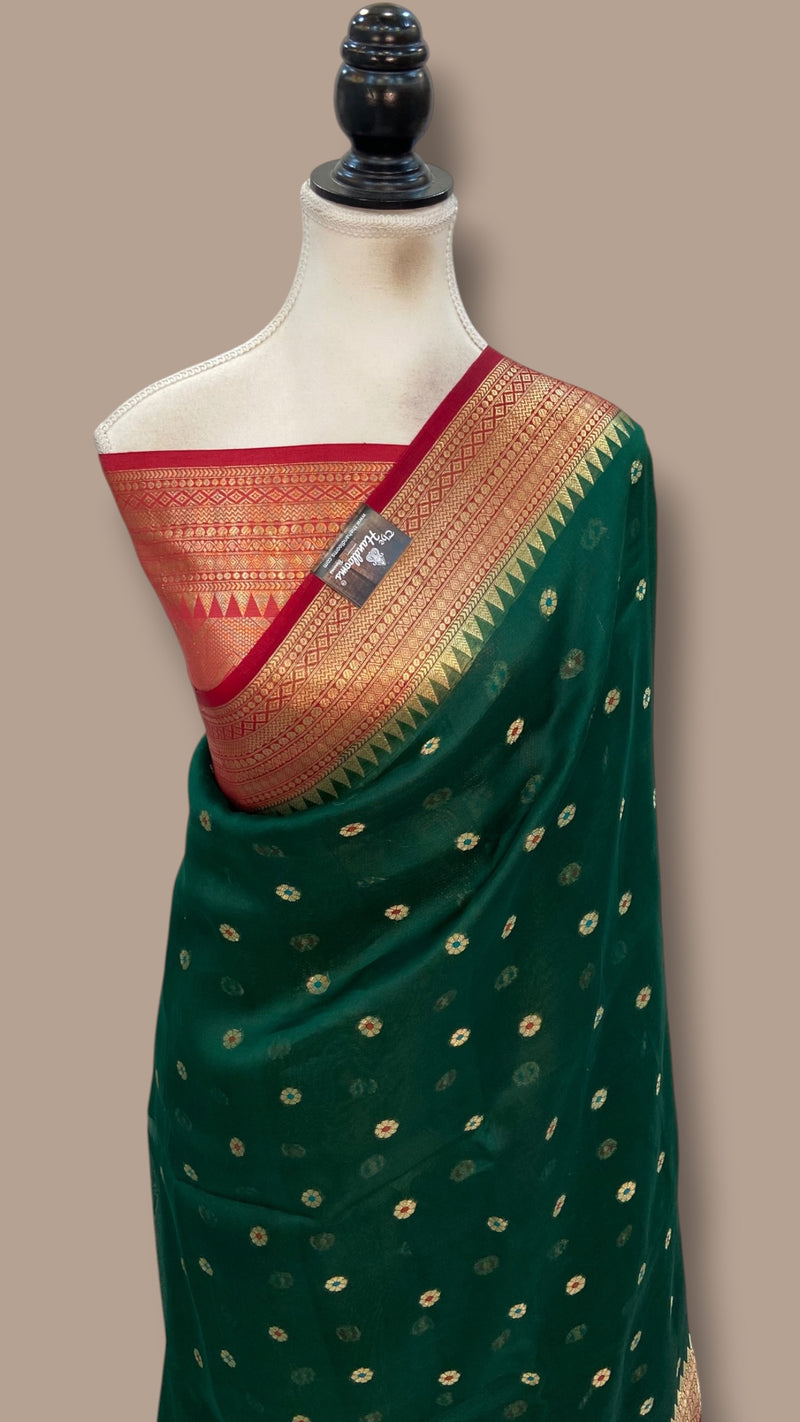 Pure Kora Handloom Banarasi Saree