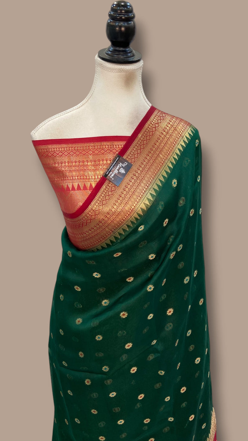 Pure Kora Handloom Banarasi Saree