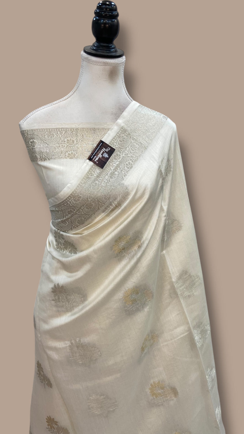 Pure Chiniya Silk Handloom Banarasi Saree - The Handlooms