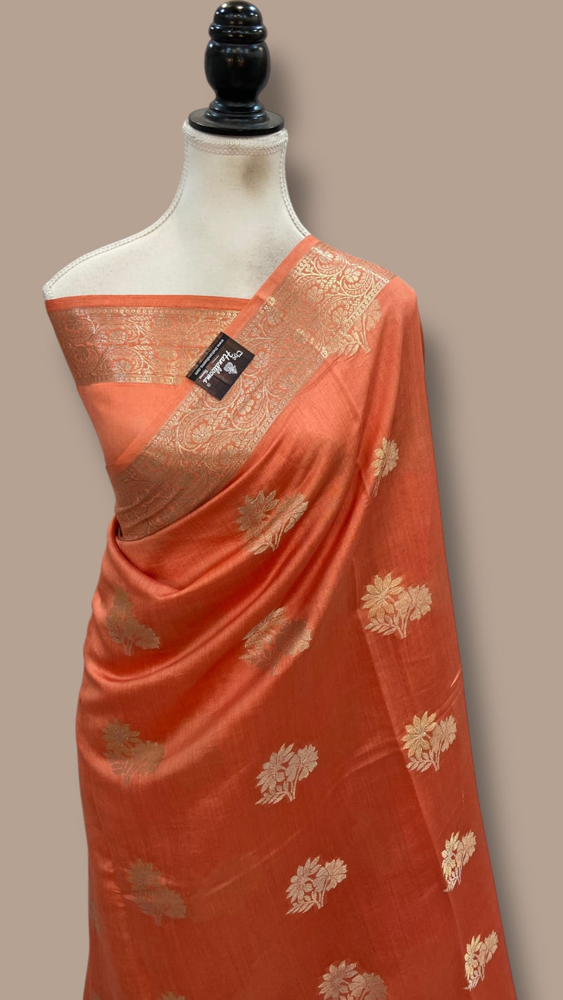 Pure Chiniya Silk Handloom Banarasi Saree - The Handlooms