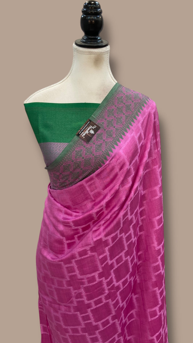 Pure Chiniya Silk Handloom Banarasi Saree - The Handlooms