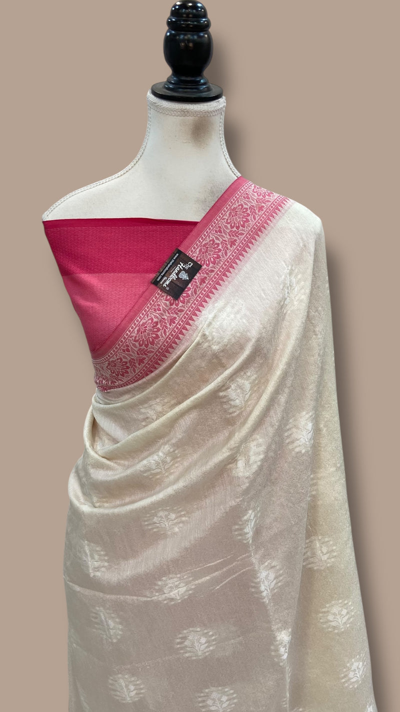 Pure Chiniya Silk Handloom Banarasi Saree - The Handlooms