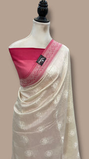 Pure Chiniya Silk Handloom Banarasi Saree - The Handlooms