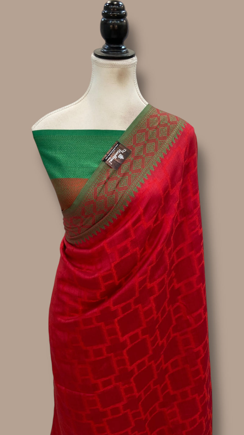 Pure Chiniya Silk Handloom Banarasi Saree - The Handlooms
