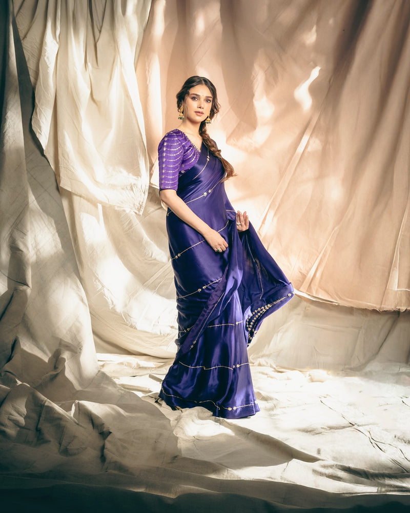 Aditi Rao Hydari in Pure Katan Silk Banarasi Handloom Saree - Handwork