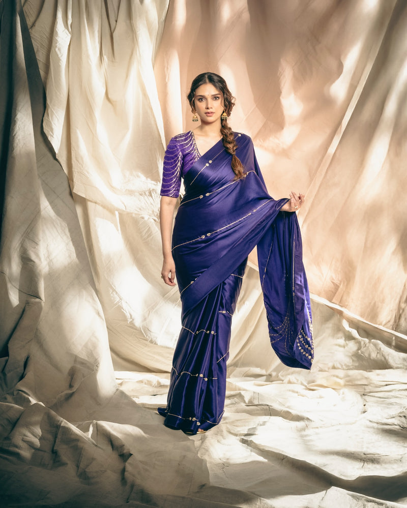Aditi Rao Hydari in Pure Katan Silk Banarasi Handloom Saree - Handwork