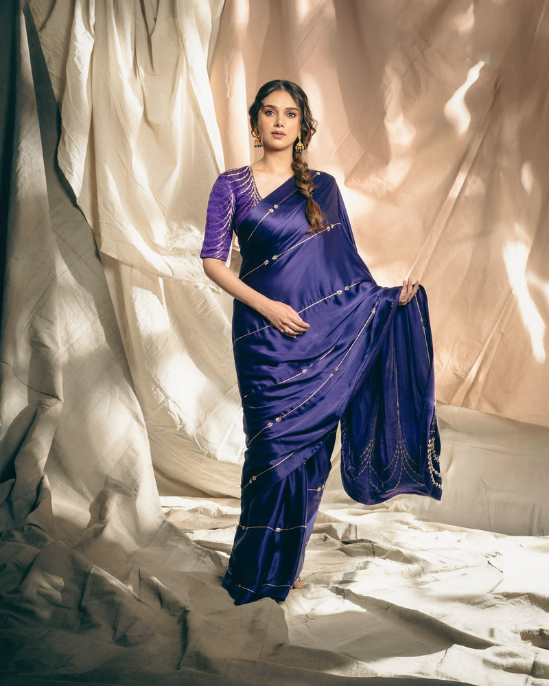 Aditi Rao Hydari in Pure Katan Silk Banarasi Handloom Saree - Handwork