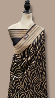 Pure Katan Silk Banarasi Handloom Saree - All Over Jaal Work - The Handlooms