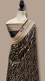 Pure Katan Silk Banarasi Handloom Saree - All Over Jaal Work - The Handlooms
