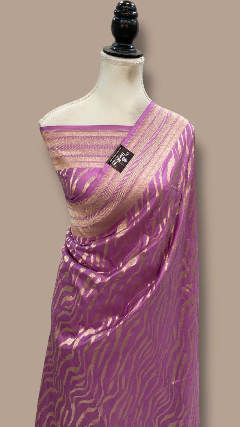 Pure Katan Silk Banarasi Handloom Saree - All Over Jaal Work - The Handlooms