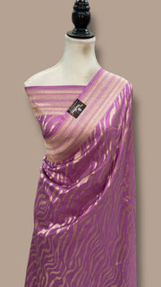 Pure Katan Silk Banarasi Handloom Saree - All Over Jaal Work - The Handlooms