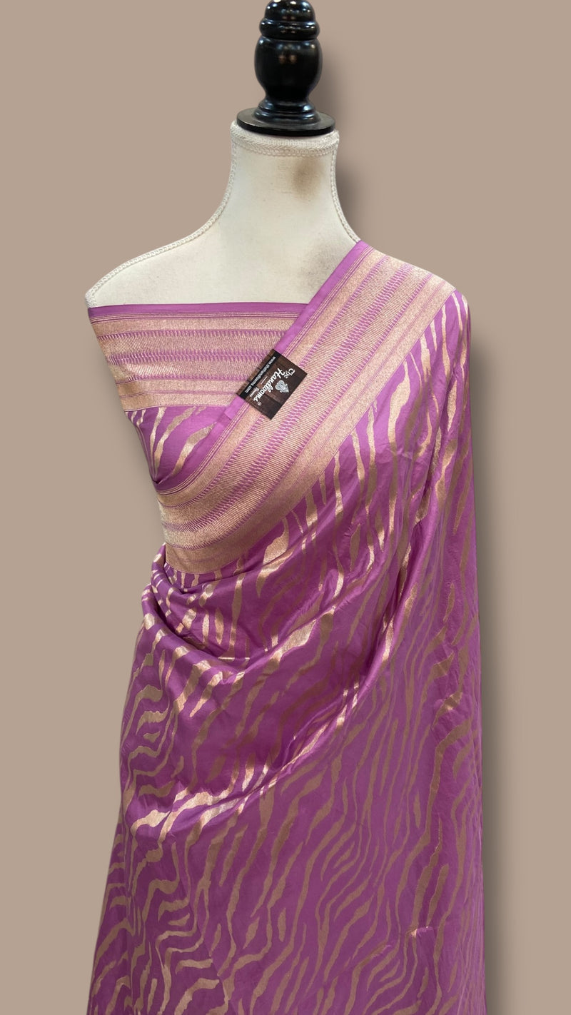 Pure Katan Silk Banarasi Handloom Saree - All Over Jaal Work - The Handlooms