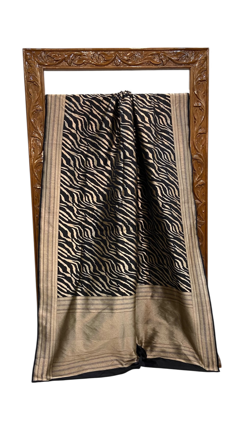 Pure Katan Silk Banarasi Handloom Saree - All Over Jaal Work - The Handlooms