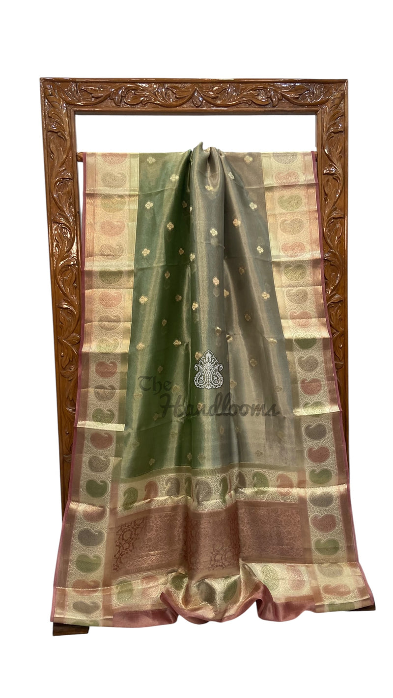 Pure Kora Tissue Silk Handloom Banarasi Saree