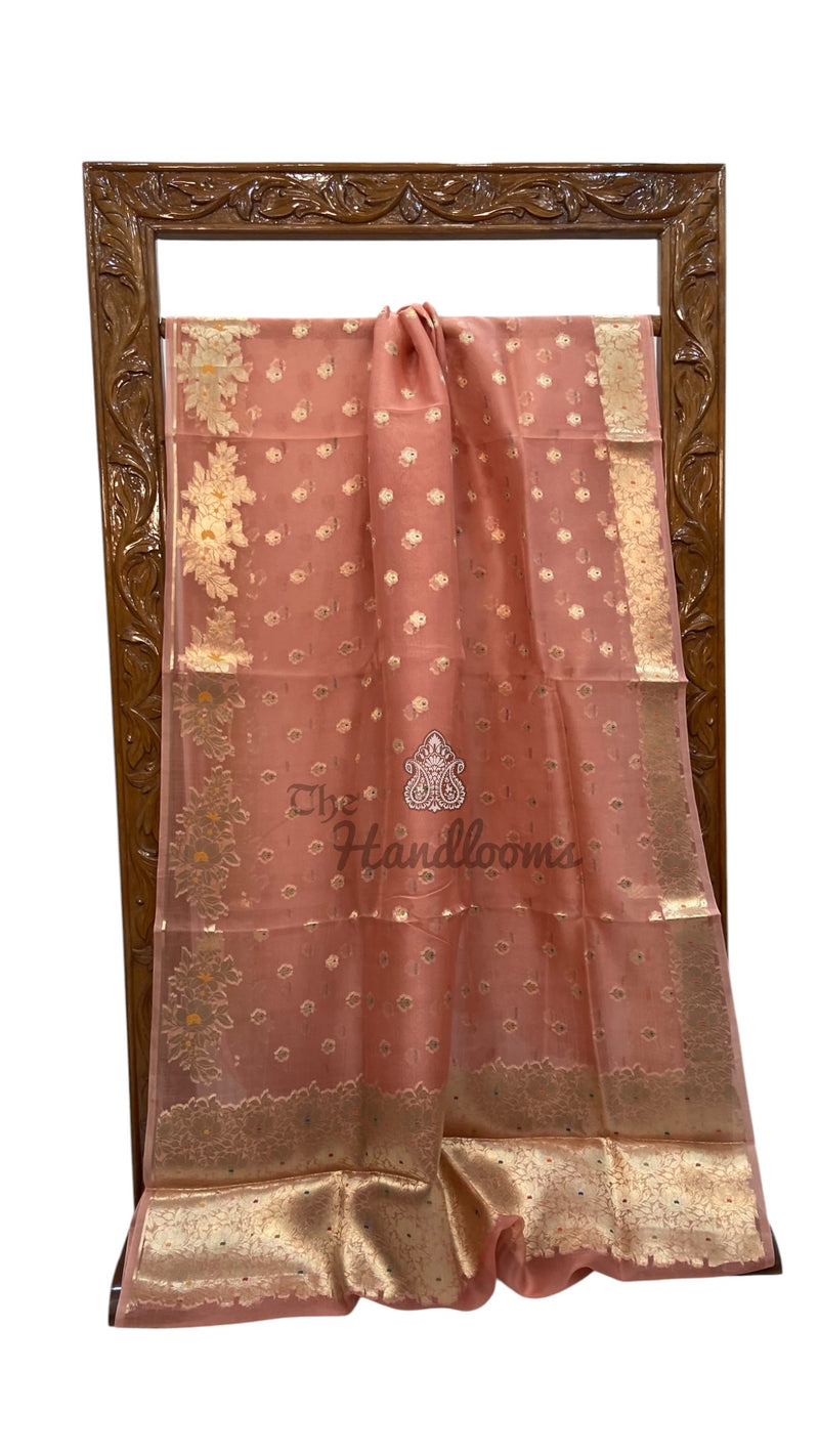 Pure Kora Silk Handloom Banarasi Saree