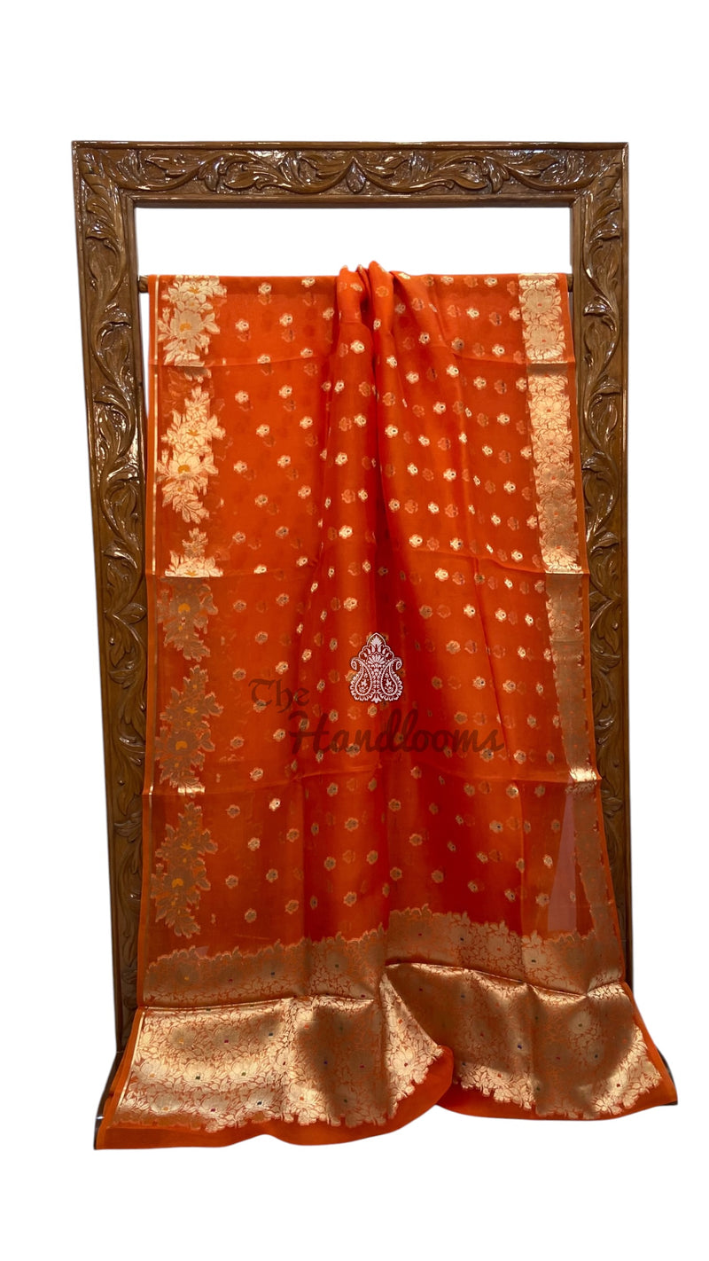 Pure Kora Silk Handloom Banarasi Saree