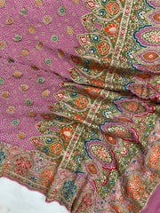 Pure Georgette Banarasi Bandhej Handloom Dupatta - The Handlooms