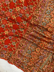 Pure Georgette Banarasi Bandhej Handloom Dupatta - The Handlooms