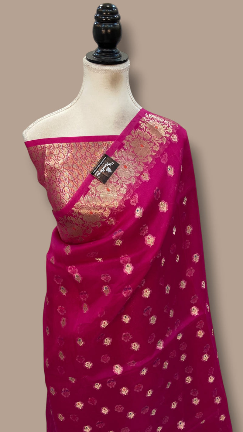Pure Kora Silk Handloom Banarasi Saree