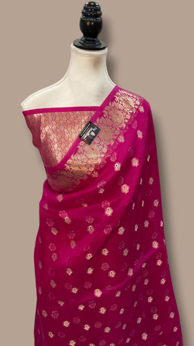 Pure Kora Silk Handloom Banarasi Saree