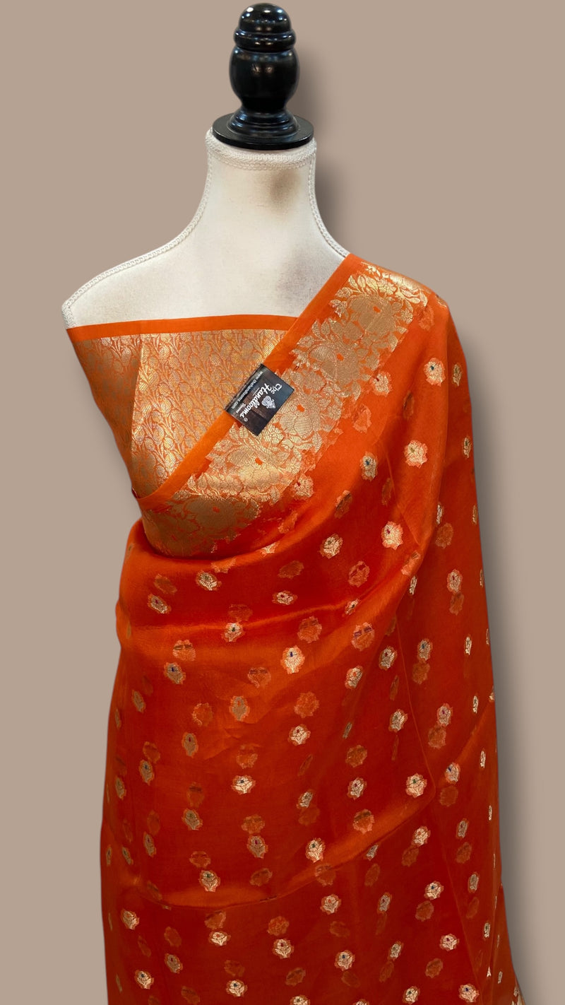 Pure Kora Silk Handloom Banarasi Saree