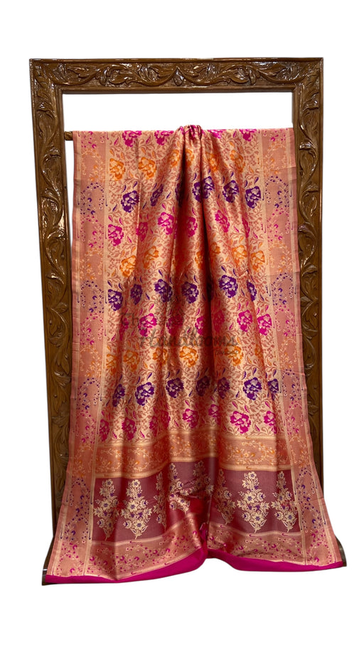 Regal Pure Katan Silk Banarasi Saree – Handwoven Tanchui Brocade With Meenakari Work - The Handlooms