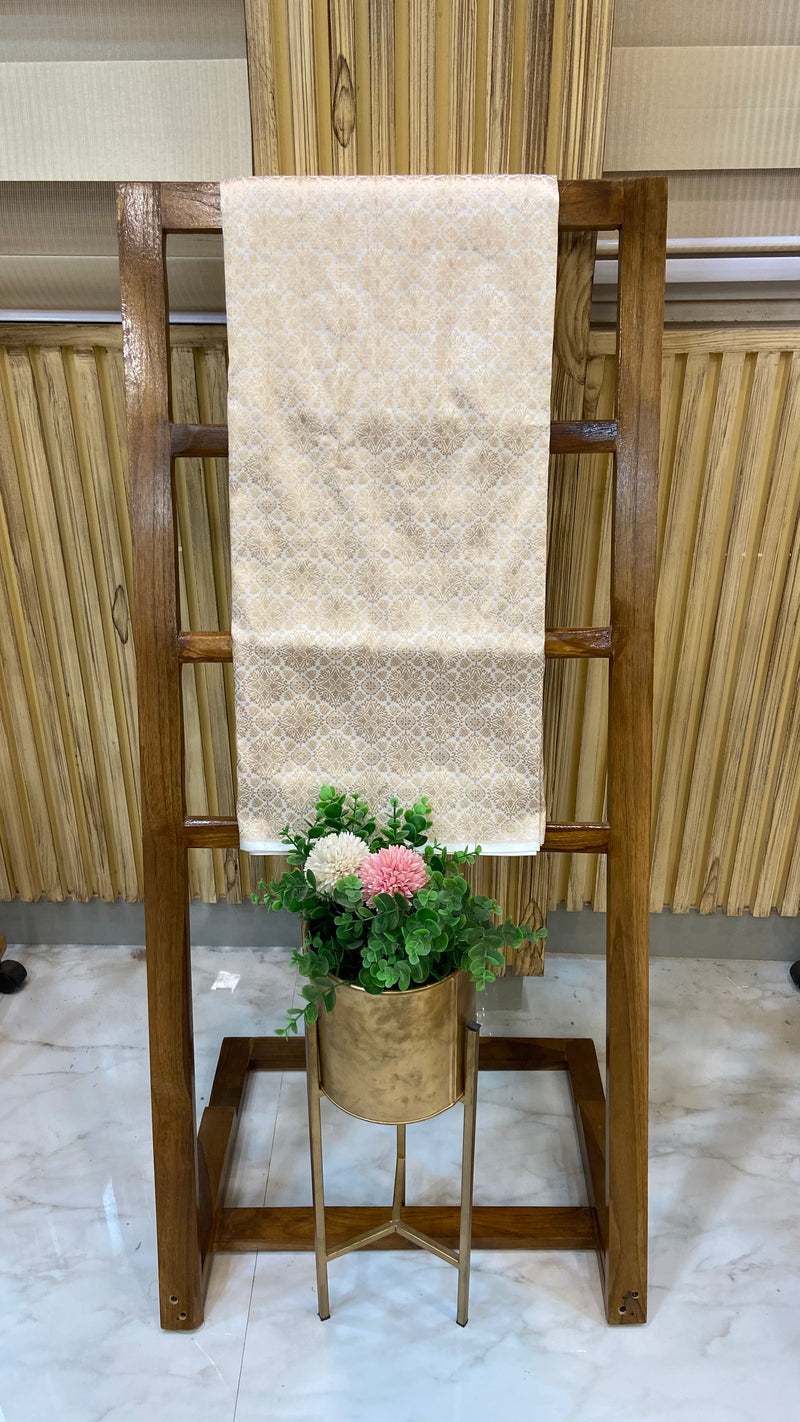 Pure Katan Silk Tanchui Brocade Handloom Banarasi Fabric - The Handlooms