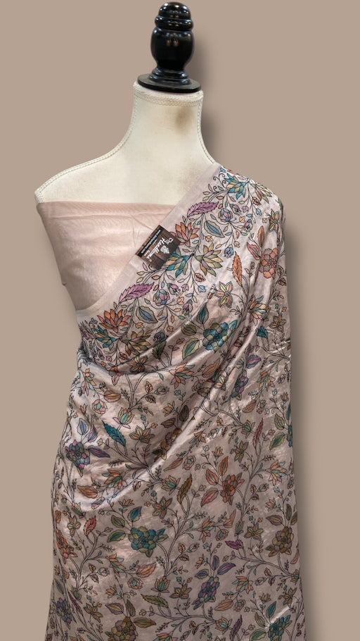 Pure Dupion Silk Handloom Banarasi Saree With Chikankari - The Handlooms