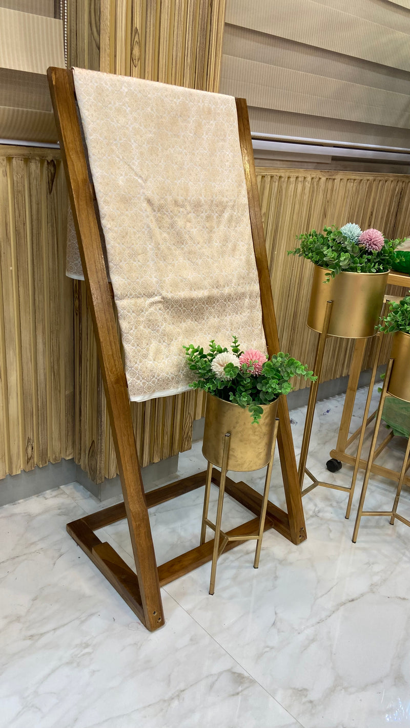 Pure Katan Silk Tanchui Brocade Handloom Banarasi Fabric - The Handlooms