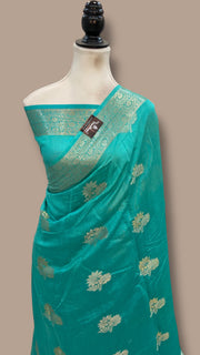 Pure Chiniya Silk Handloom Banarasi Saree - The Handlooms