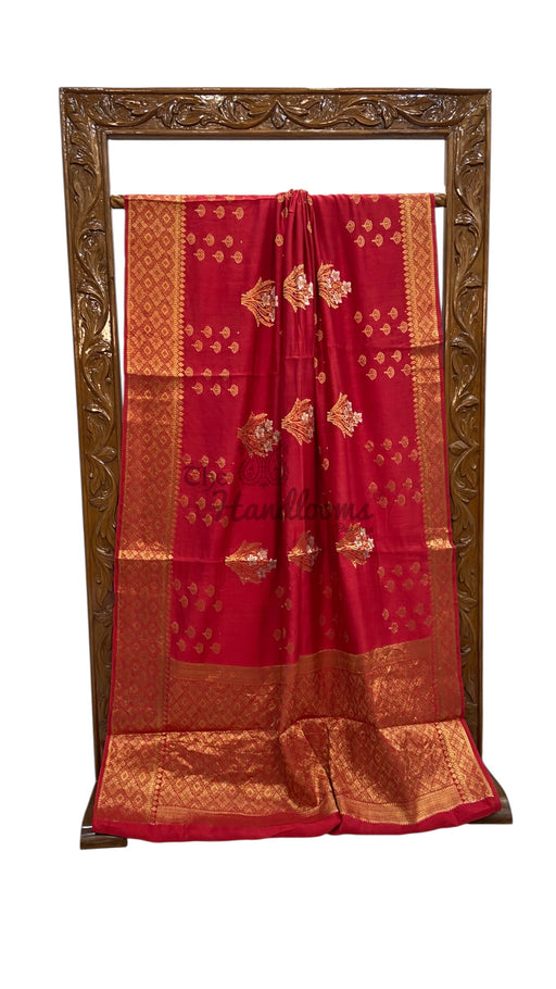 Pure Chiniya Silk Handloom Banarasi Saree - The Handlooms