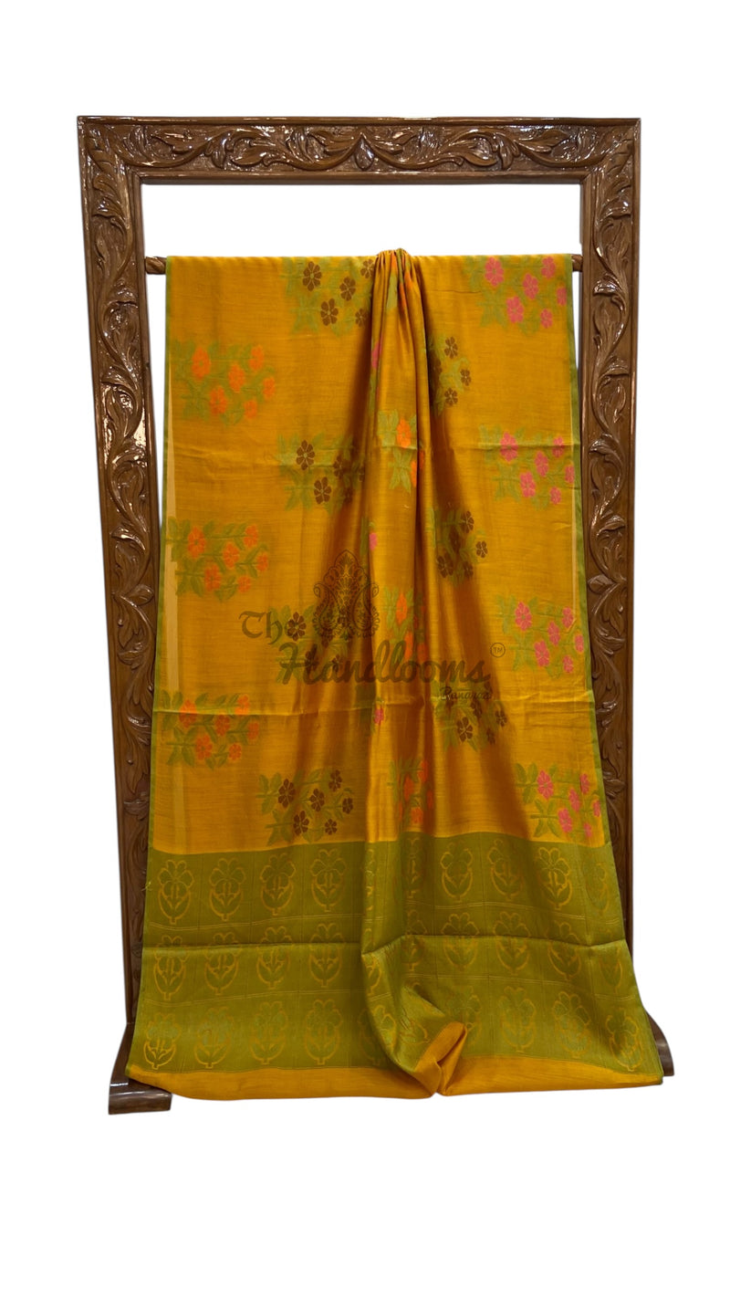 Pure Chiniya Silk Handloom Banarasi Saree - The Handlooms