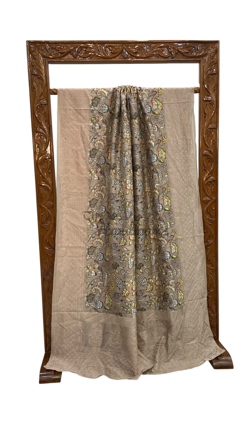 Pure Chiniya Silk Handloom Banarasi Saree With Chikankari - The Handlooms