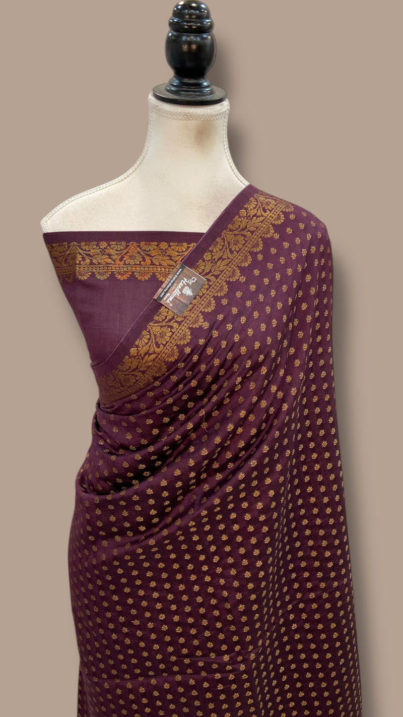 Pure Chiniya Silk Handloom Banarasi Saree - The Handlooms
