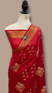 Pure Chiniya Silk Handloom Banarasi Saree - The Handlooms