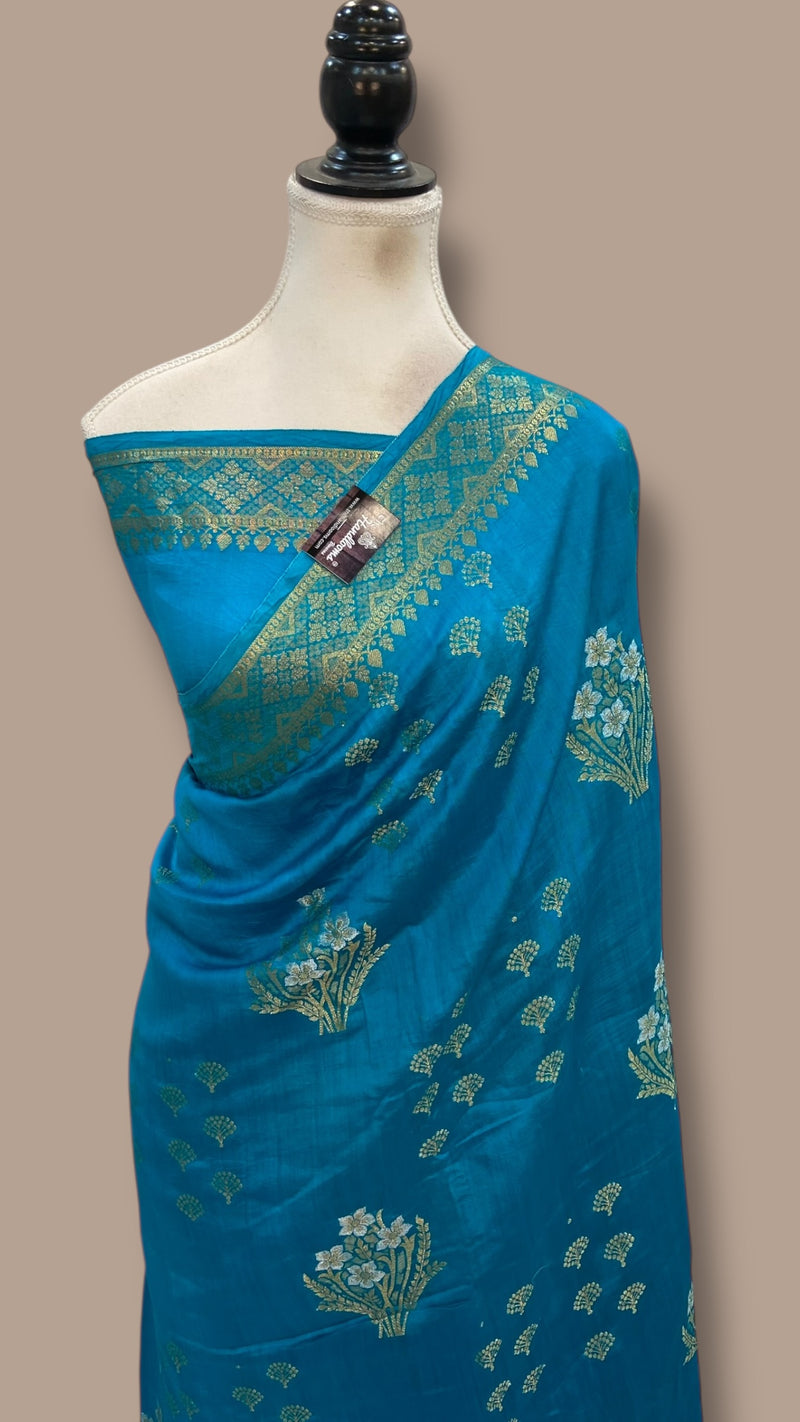 Pure Chiniya Silk Handloom Banarasi Saree - The Handlooms
