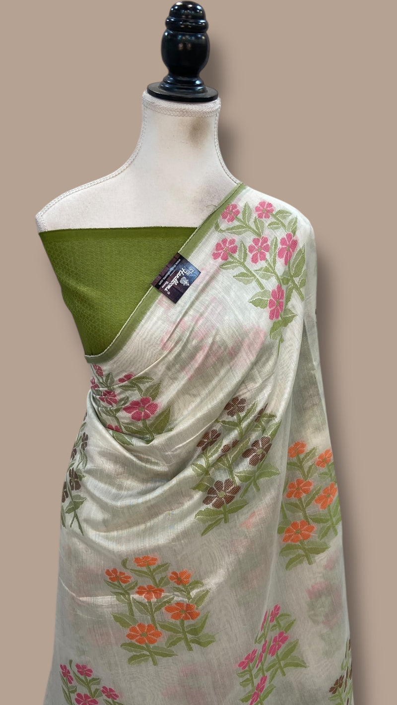 Pure Chiniya Silk Handloom Banarasi Saree - The Handlooms