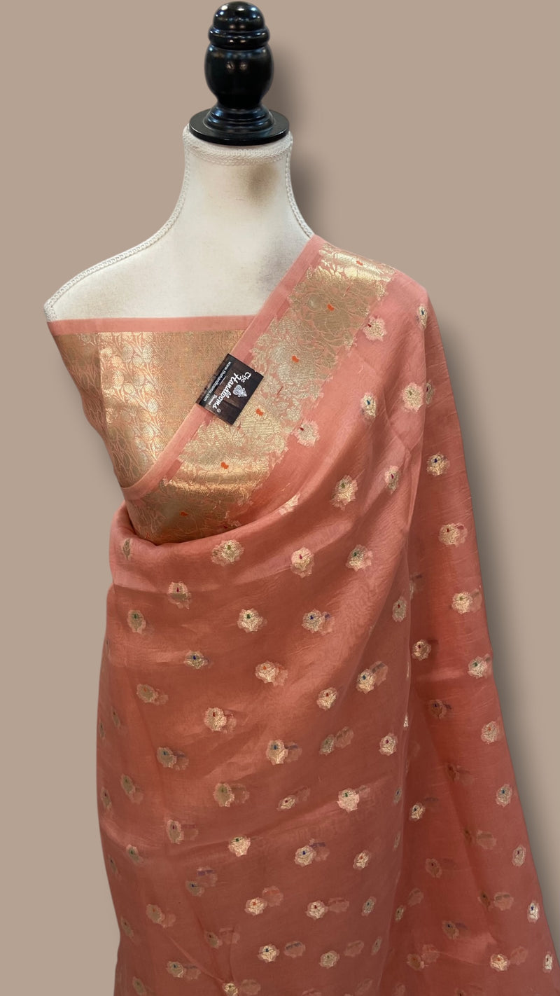 Pure Kora Silk Handloom Banarasi Saree