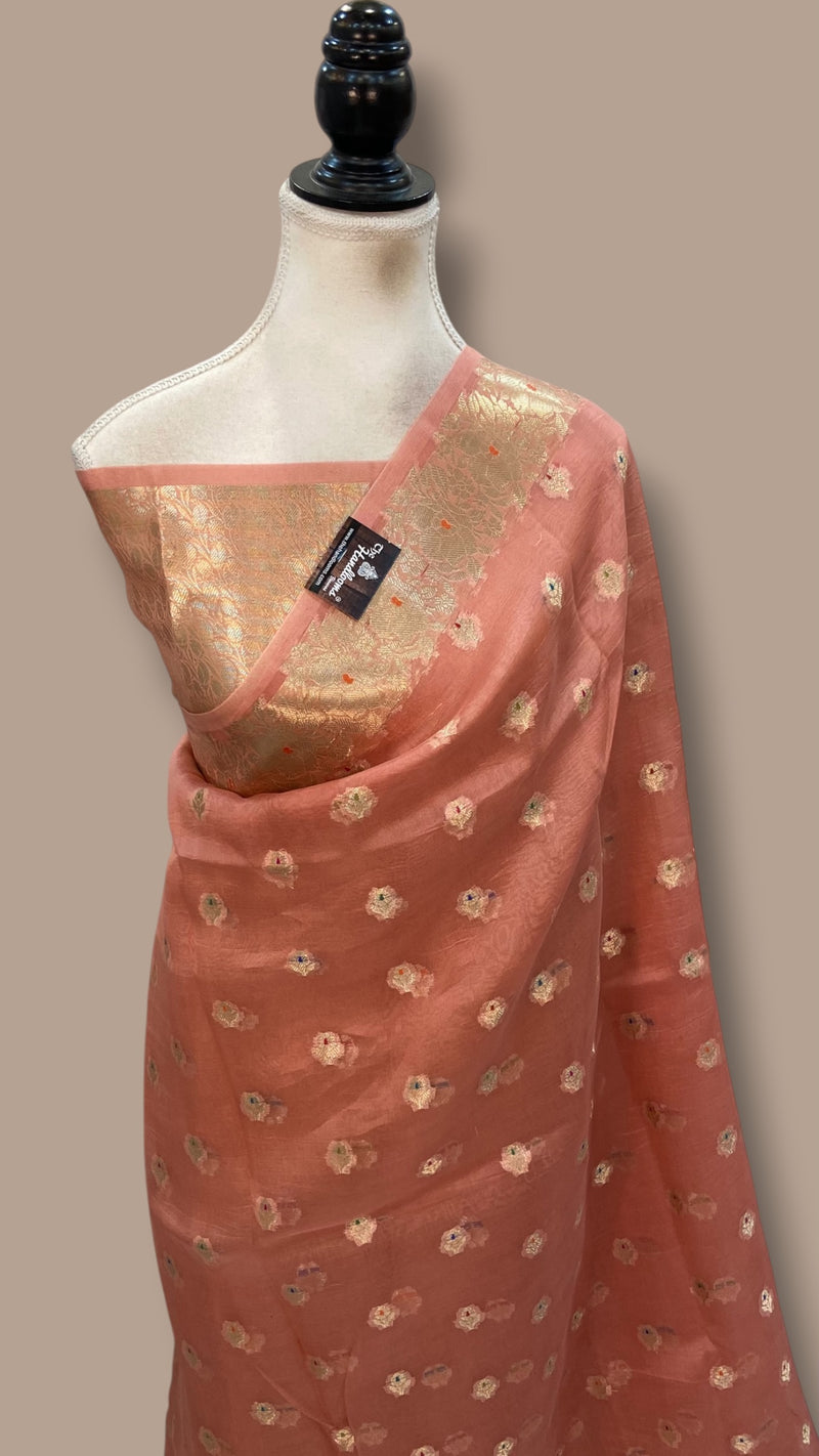 Pure Kora Silk Handloom Banarasi Saree