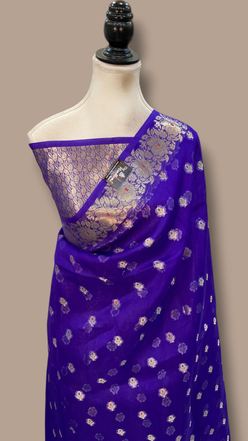 Pure Kora Silk Handloom Banarasi Saree