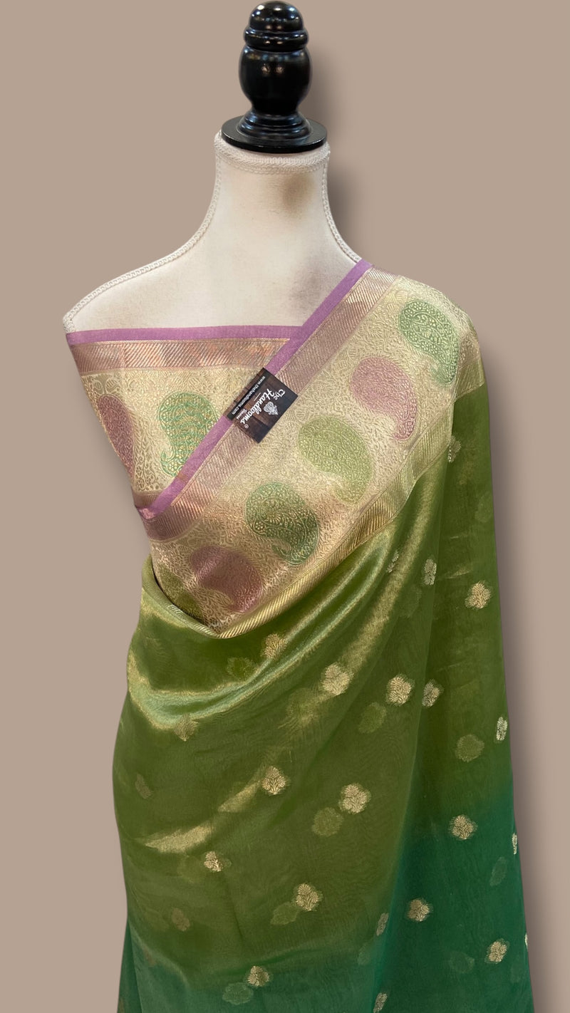 Pure Kora Tissue Silk Handloom Banarasi Saree