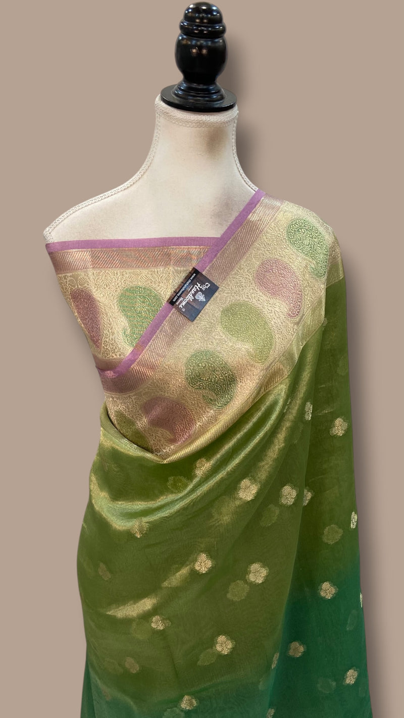 Pure Kora Tissue Silk Handloom Banarasi Saree