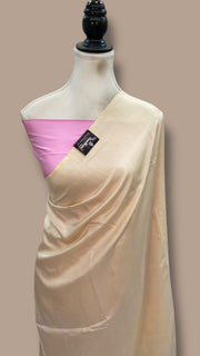 Pure Katan Silk Handloom Banarasi Saree-Plain - The Handlooms