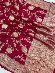 Pure Khaddi Georgette Handloom Dupatta - The Handlooms