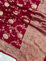 Pure Khaddi Georgette Handloom Dupatta - The Handlooms