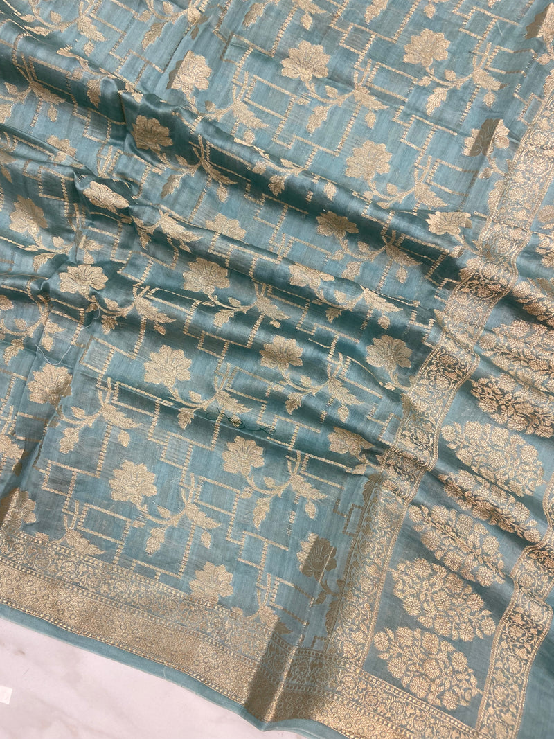 Pure Chanderi Cotton Banarasi Dupatta - The Handlooms